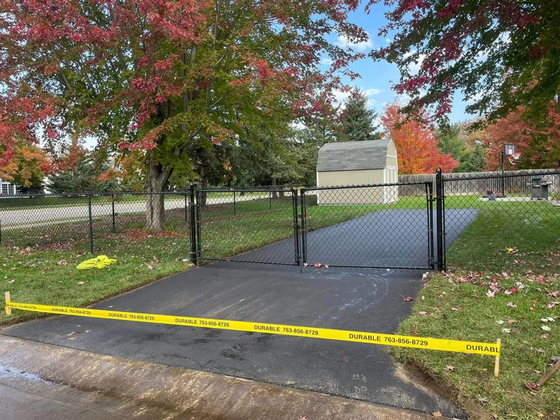 New Driveway with caution tape